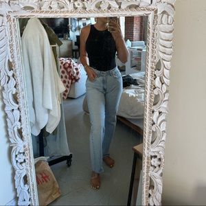 Black Zara low back bodysuit